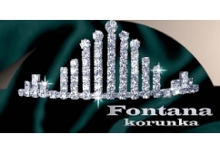 Fontana korunka - strass stříbřený